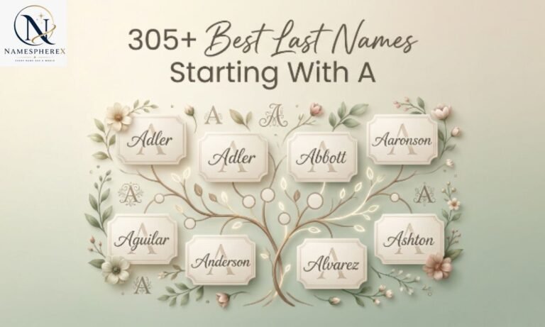 Last names starting with A featuring unique and powerful surname ideas