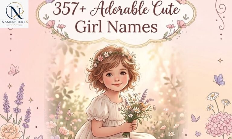 357+ adorable cute girl names with charming floral design