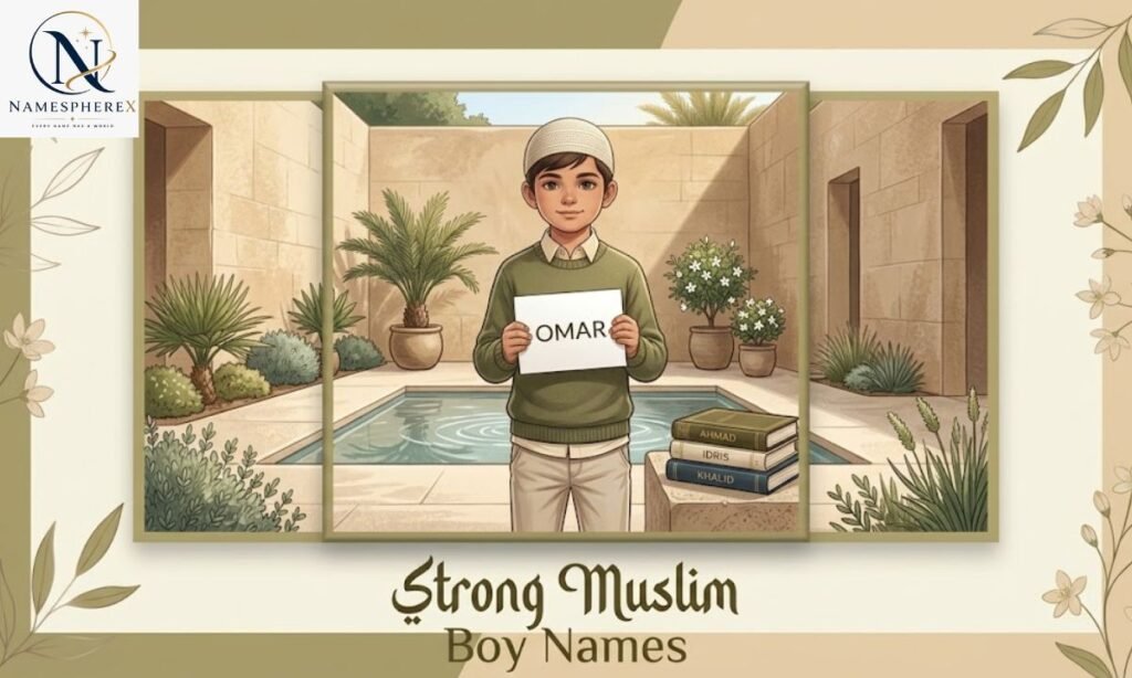 Strong Muslim boy names featuring bold and meaningful names
