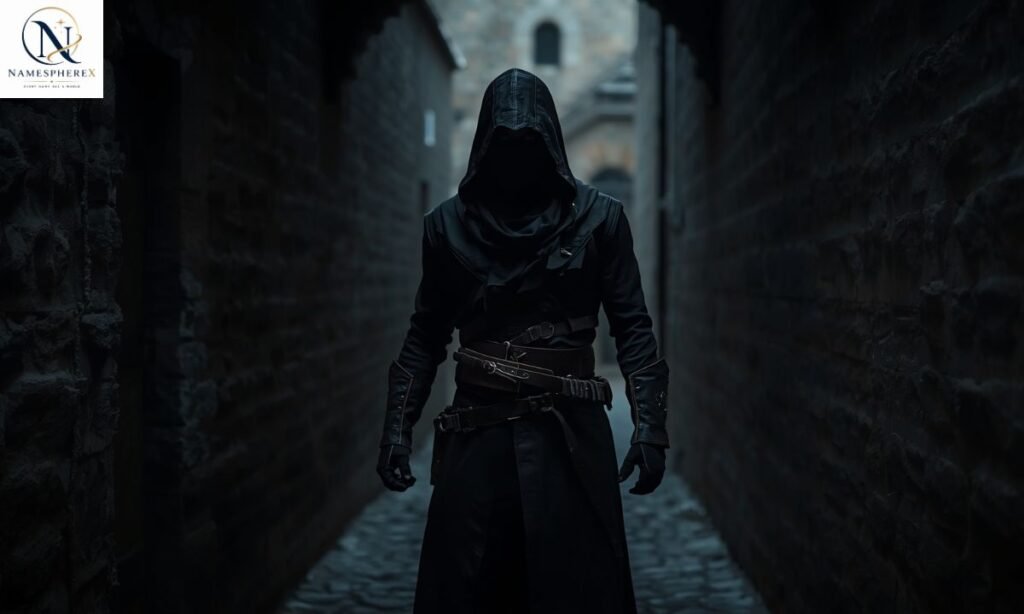 Realistic stealth assassin representing dark and powerful assassin names