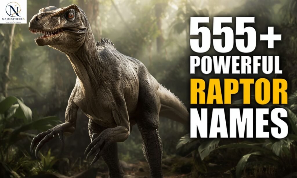 Fierce realistic raptor in a prehistoric jungle representing Raptor Names.