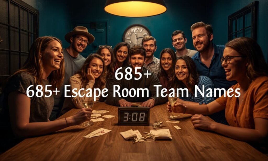 685+ funny and clever escape room team names