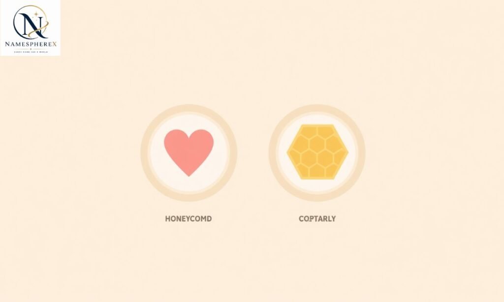 Cute matching usernames idea with heart and honeycomb icons