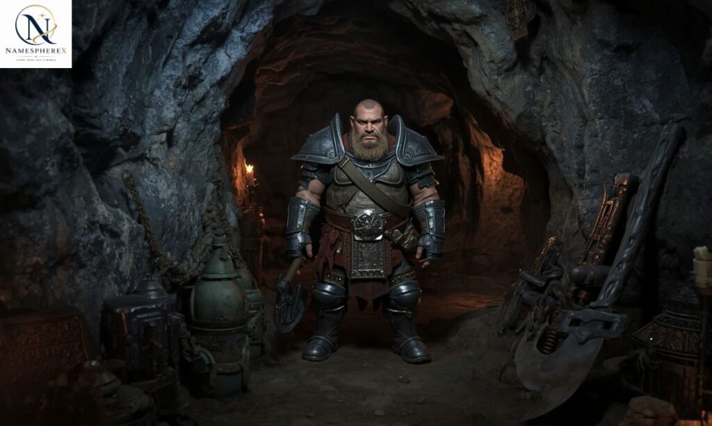 Gray dwarf adventurer in an Underdark passage for D&D-Style Duergar Names