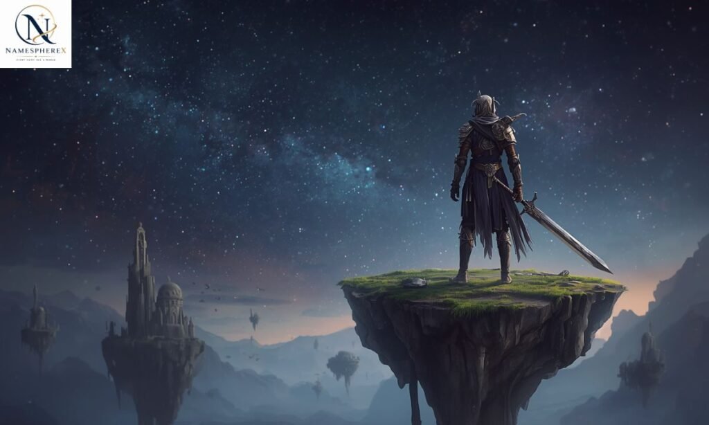 Githyanki warrior on a cosmic Astral Plane landscape