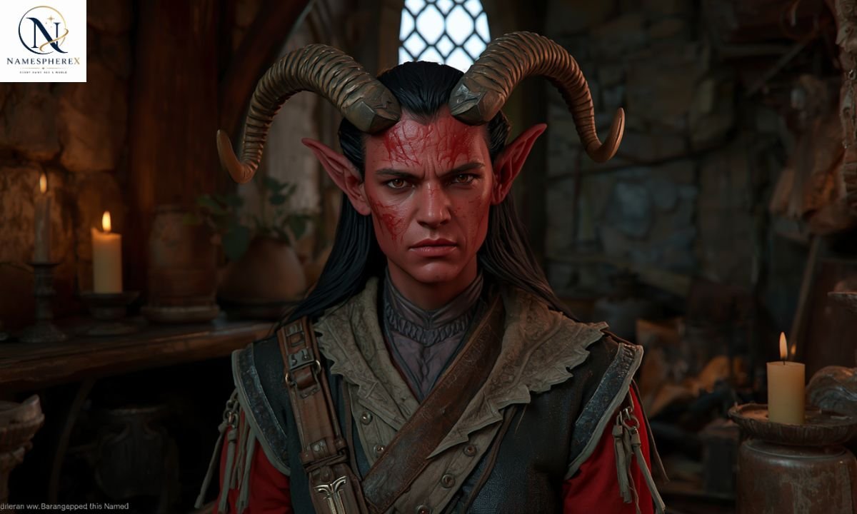 Distinctive realistic Tiefling character for unique name ideas