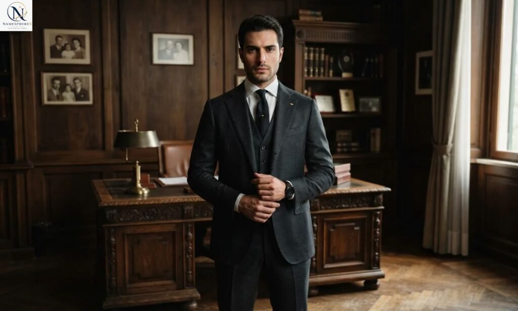 Tough and powerful man representing boy mafia last names